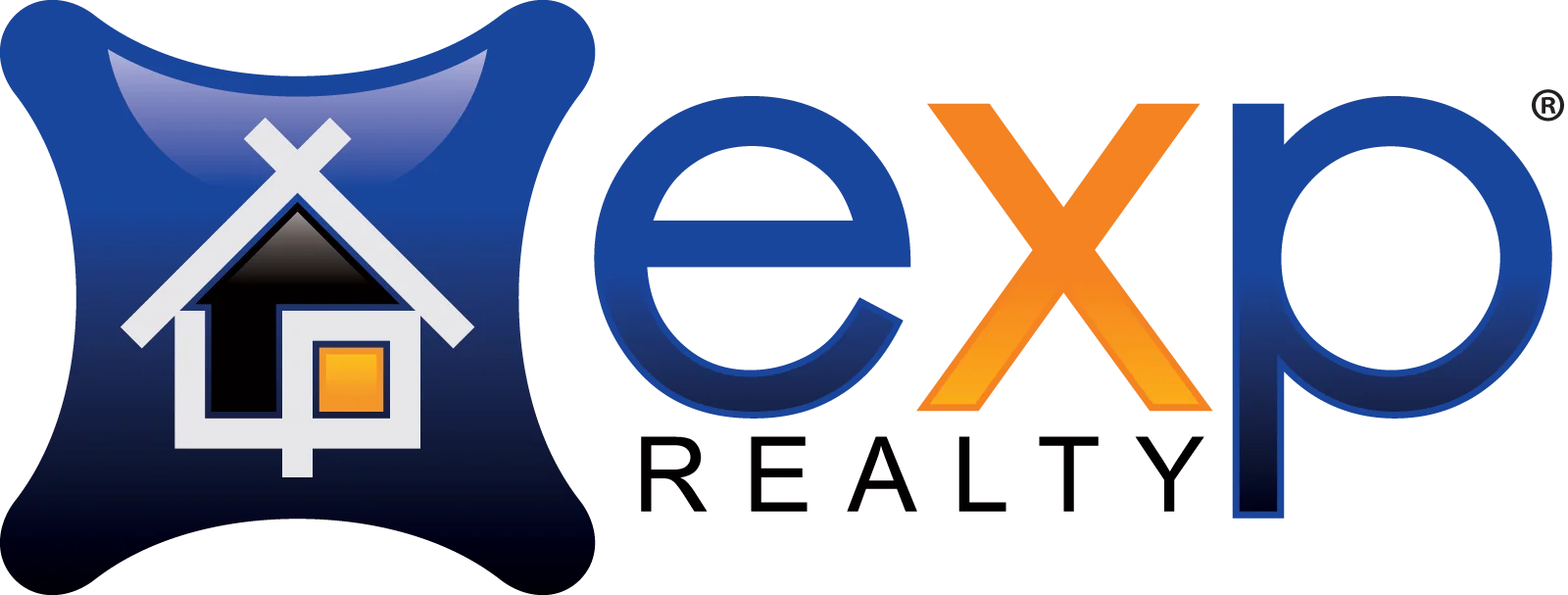 eXp Realty logo with house icon and registered trademark symbol